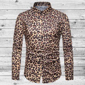Leopard Print Long Sleeve Shirt